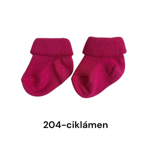 (13-14 méret) Pamut visszahajtott baba bokazokni 