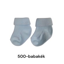(13-14 méret) Pamut visszahajtott baba bokazokni 