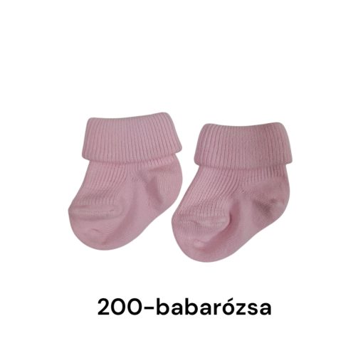 (15-16 méret) Pamut visszahajtott baba bokazokni 