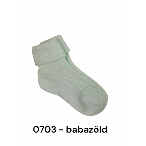 (17->20 méret) 100% pamut visszahajtott baba bokazokni -> AMÍG A KÉSZLET TART!!