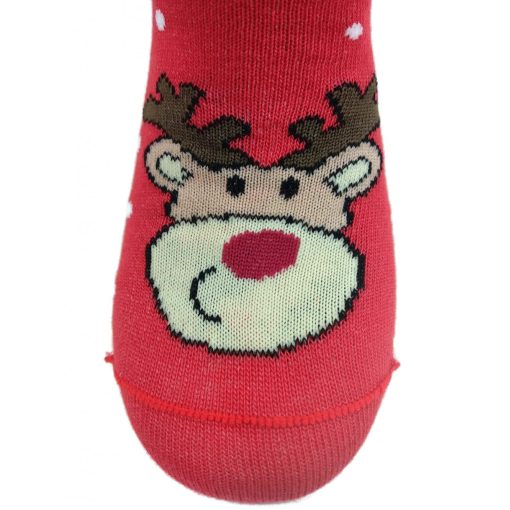 (24->37 méret) RÉNSZARVAS - Karácsonyi mintás pamut bokazokni -> AMÍG A KÉSZLET TART!!