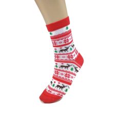 (28->43 méret) FEHÉR - Karácsonyi mintás pamut bokazokni -> AMÍG A KÉSZLET TART!!