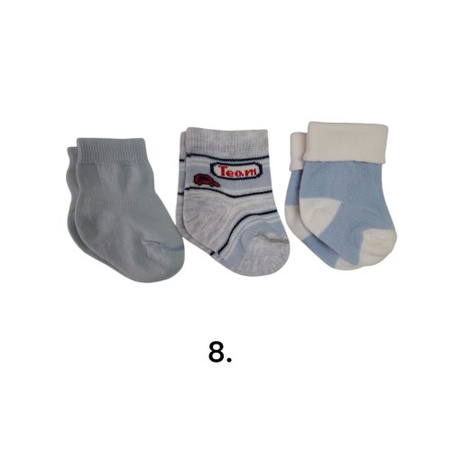 3 (!) pár (13-14 méret) vidám mintás pamut bokazokni -> AMÍG A KÉSZLET TART!!