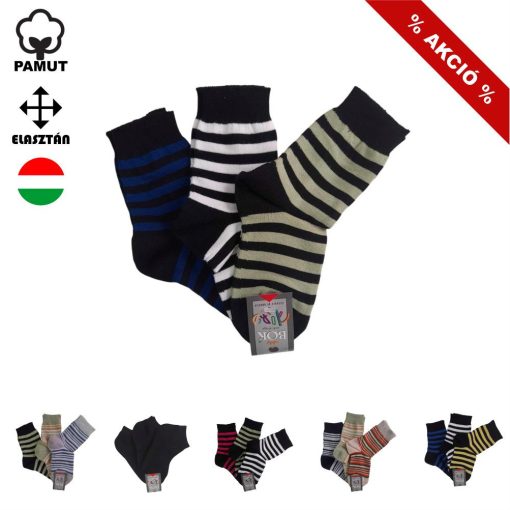 3 (!) pár (32-34 méret) vidám mintás pamut bokazokni -> AMÍG A KÉSZLET TART!!