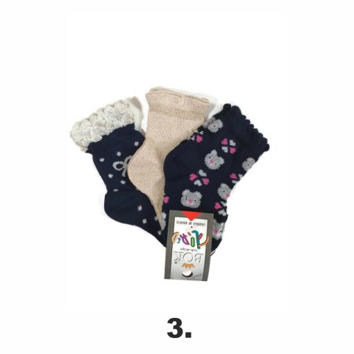 3 (!) pár (17-19 méret) vidám mintás pamut bokazokni -> AMÍG A KÉSZLET TART!!