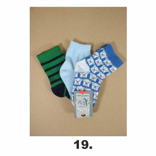 3 (!) pár (17-19 méret) vidám mintás pamut bokazokni -> AMÍG A KÉSZLET TART!!