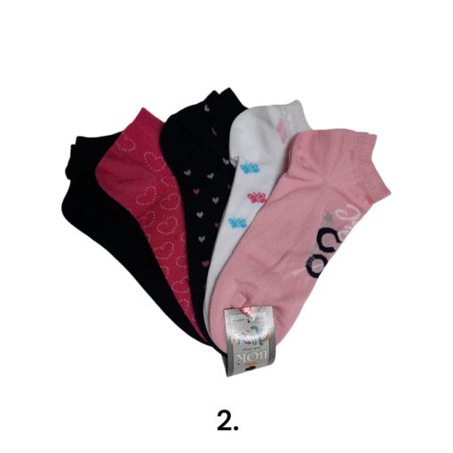 5 (!) pár (38-40 méret) vidám mintás vékony mercerezett pamut bokazokni -> AMÍG A KÉSZLET TART!!