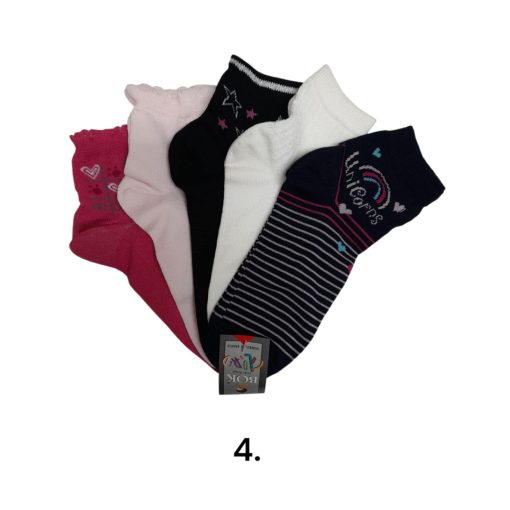 5 (!) pár (38-40 méret) vidám mintás vékony mercerezett pamut bokazokni -> AMÍG A KÉSZLET TART!!