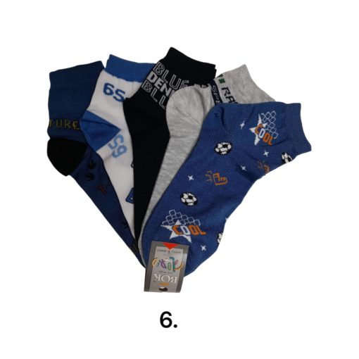 5 (!) pár (38-40 méret) vidám mintás vékony mercerezett pamut bokazokni -> AMÍG A KÉSZLET TART!!