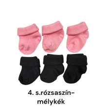 6 (!) pár (13-14 méret) pamut visszahajtott baba bokazokni ajándékcsomag 