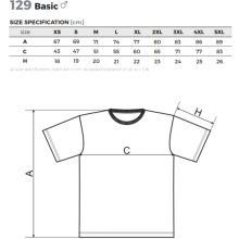 Férfi póló - BASIC A129 (3XL -> 4XL méret)