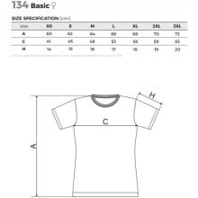 Női póló - BASIC A134 (XS -> 2XL-es méret)