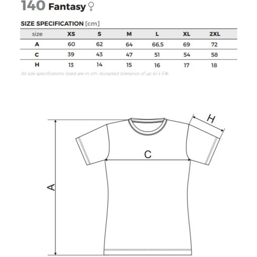 Női sportpóló - FANTASY A140 (XS -> 2XL méret)