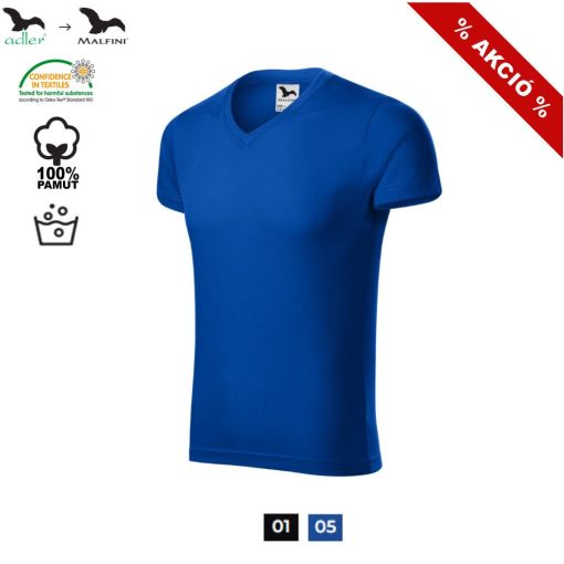 Férfi póló - SLIM FIT V-NECK A146 (XL-es méret) -> AMÍG A KÉSZLET TART!!
