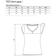 Női póló - FIT V-NECK A162 (XS -> 2XL-es méret)