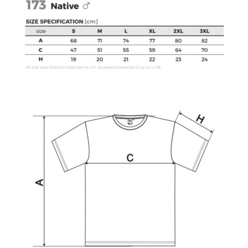 Férfi póló - NATIVE A173 (S -> 3XL-es méret)