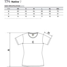 Női póló - NATIVE A174 (XS -> 2XL-es méret)