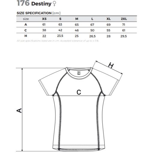 Női sportpóló - DESTINY A176 (XS -> 2XL méret)