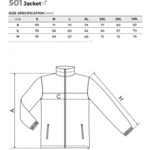 Férfi polár - JACKET A501 (3XL -> 4XL-es méret)