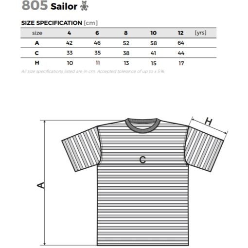 Gyerek póló (4->12 éves) - SAILOR A805