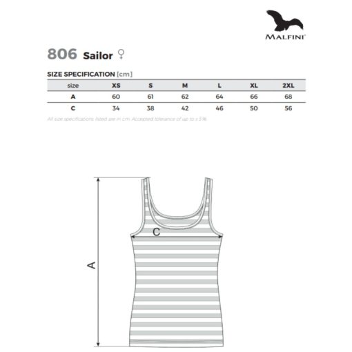 Női trikó - SAILOR TOP A806 (XS -> 2XL méret)