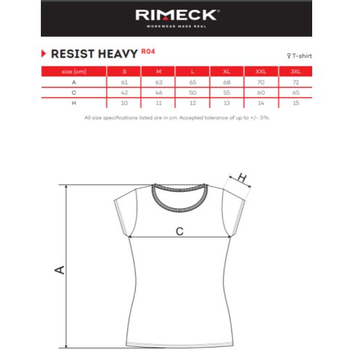 Női póló - RESIST HEAVY AR04 (S -> 3XL-es méret)